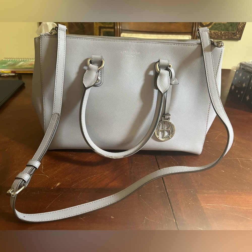 Henry Bendel Lavender Purse with long strap and dust cover